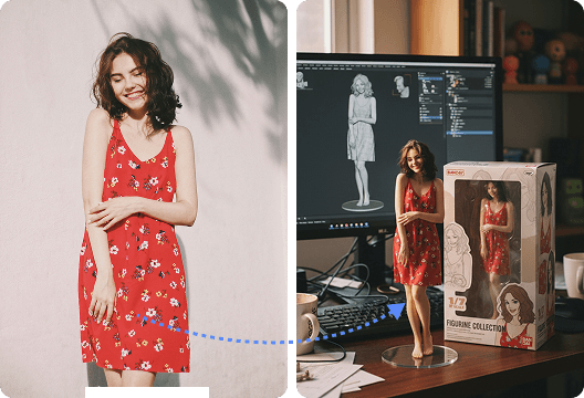 Text-to-image conversion example - visual content generation with AI
